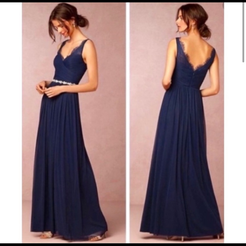 Anthropologie BHLDN by Hitherto Navy Blue gown